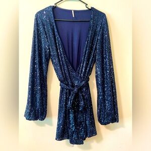 Free People Christa Sequin Romper